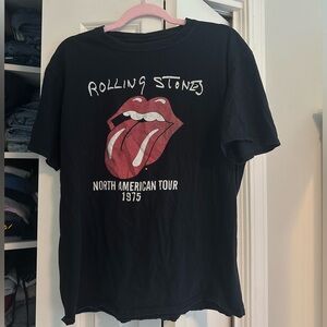 The Rolling Stones Black and Red Short Sleeve Tee